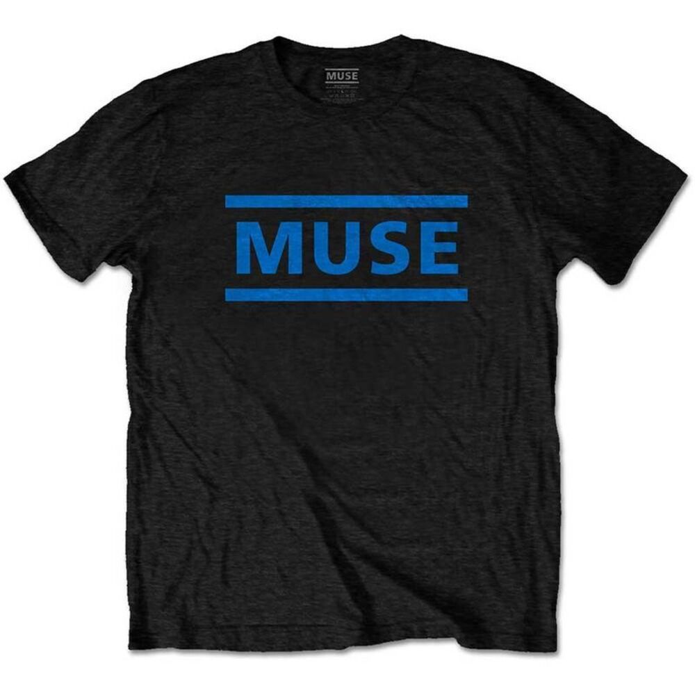 Muse Unisex Adult Logo Cotton T-Shirt / Black/Dark Blue